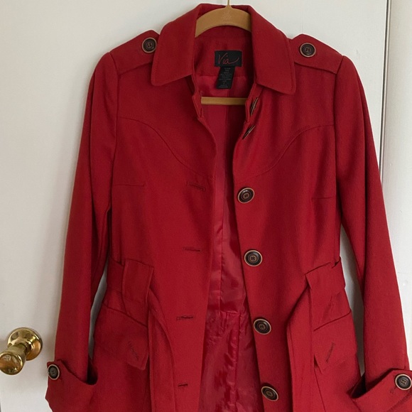 Victoria Secret Red Trench Coat - Picture 7 of 12